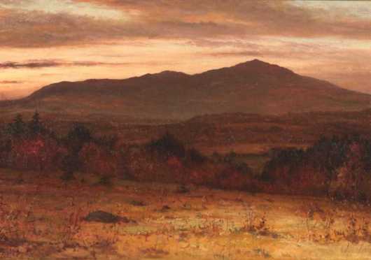 William Preston Phelps oil on canvas of "Mt. Monadnock from Dublin, NH