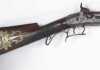 Ornately Decorated, Half Stock Percussion Cap Target Rifle with octagonal rifled barrel