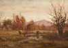 William Preston Phelps painting of two cows grazing with Mt Monadnock in the background