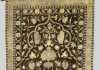Persian Metalic Thread Embroidered Prayer Rug