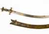 Beautiful Indian Mughal Shamshir Sword With Gold Decoration And A Wootz Blade With A Highly Decorated Scabbard