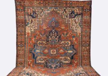 L19thC Serapi Room Size Oriental Rug