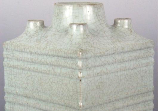 Chinese Guan-Type Five Spout Vase with square form